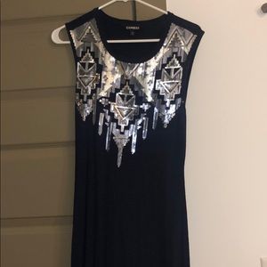 Express Sequin Maxi Dress